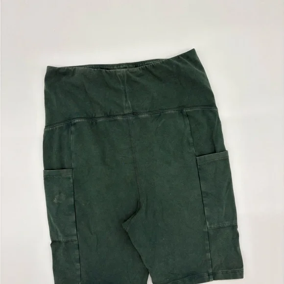 FP Movement by Free People Dark Green High-Waisted Maternity Shorts
